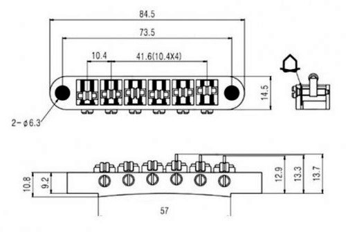 Ponte para Guitarra Les Paul Sonotec TS001CR